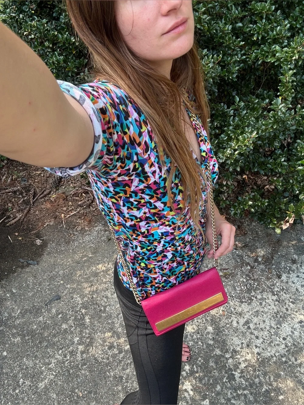 Furla Pink Leather Crossbody Bag